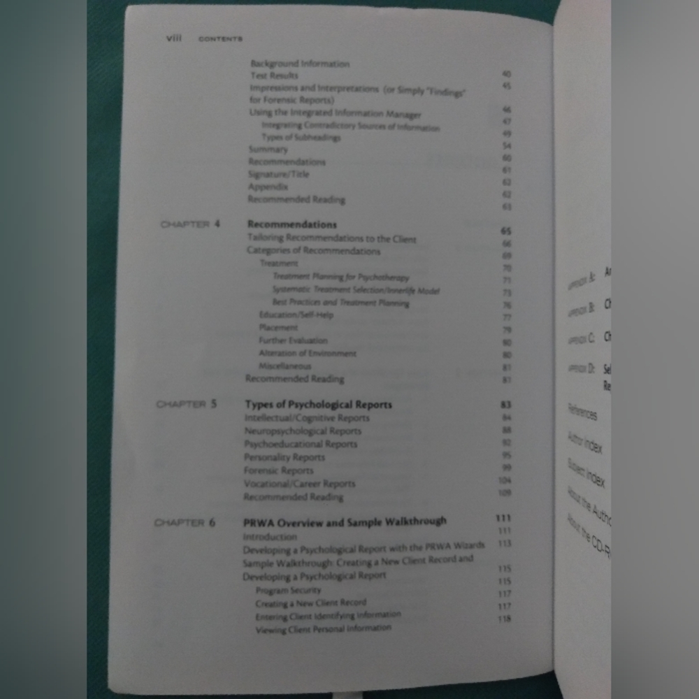 Psychological Report Writing Assistant Paperback Book with Software - Picture 5 of 5